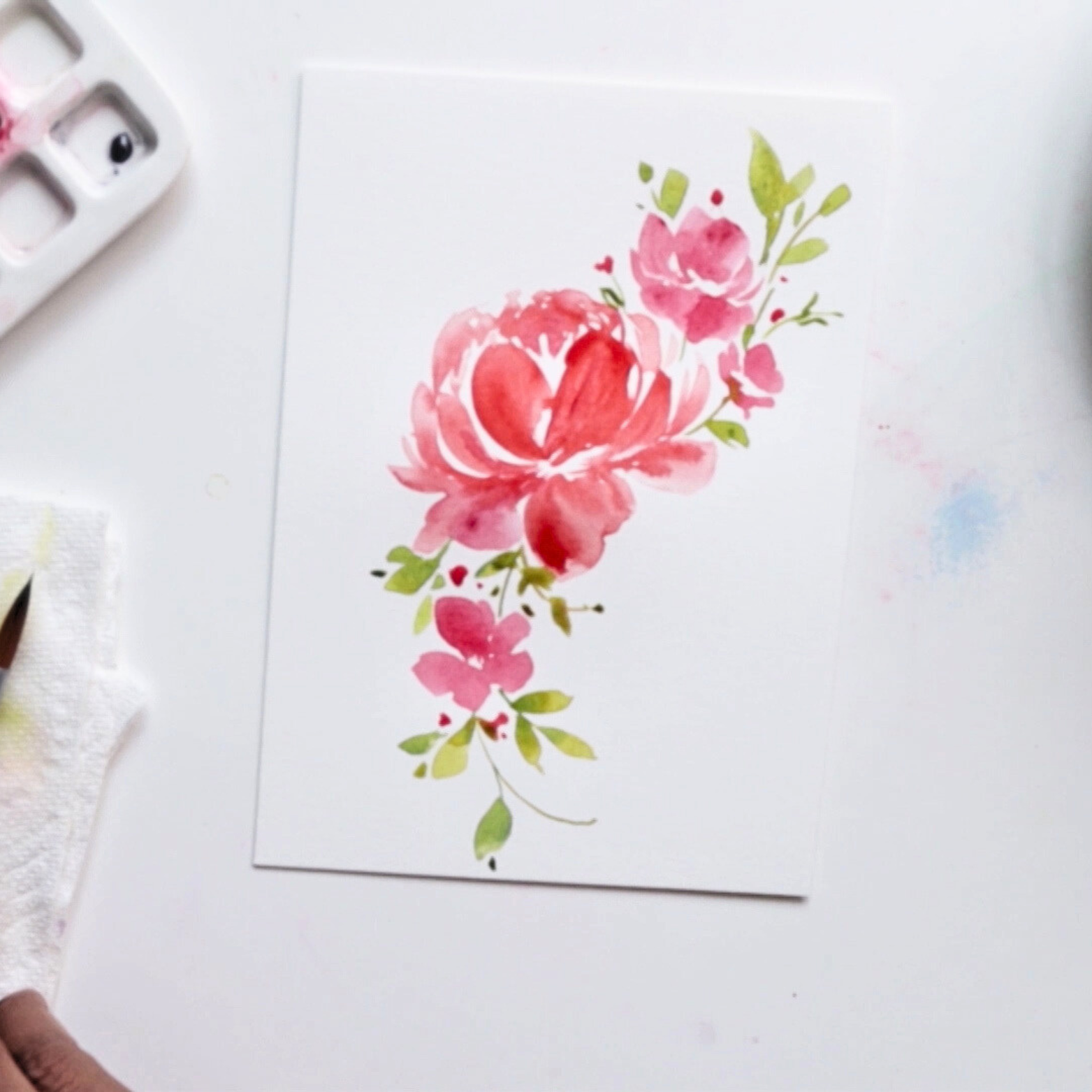Watercolor Peony Tutorial with Clarice Gomes